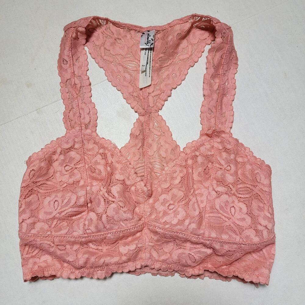 Intimately Free People Light Pink Lace Bralette SZ XS